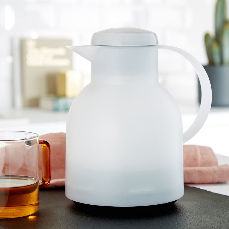 Emsa Samba 504687 Insulated Jug, 1 Litre, Quick Press Closure,