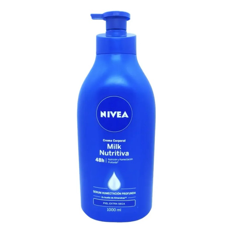 Nivea Milk Nutritiva crema corporal 1 L nutrición para piel