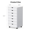DUMOS 7 Drawer Chest Vertical File Cabinet Filing Cabinet Mobile