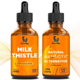 Clear Max Natural Supplements – Liver Support for Dogs & Cats – Milk Thistle for Cats – Milk Thistle for Dogs – Bundle