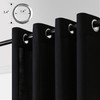 Black Linen Curtains 108 Inches Long 2 Panels for Living