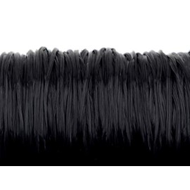 Vintageparts Elastisches Garn in schwarz 0,5 mm 1 Rolle mit 40 m zum Schmuck selber basteln