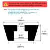 sourcing map Tapered Rubber Pad Feet Bumper Washer 28mm x