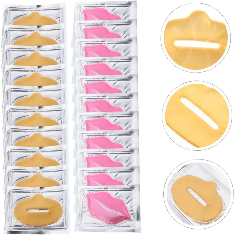 20 piezas Mascarillas Hidratantes de para Labios Exfoliantes y Rejuvenecedores