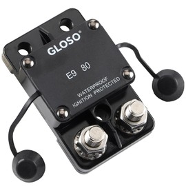 GLOSO E9A Waterproof Breaker Auto Reset (T1) 80A Side by Side Stud IP67 Marine Hi-Amp Circuit Breaker (80A)
