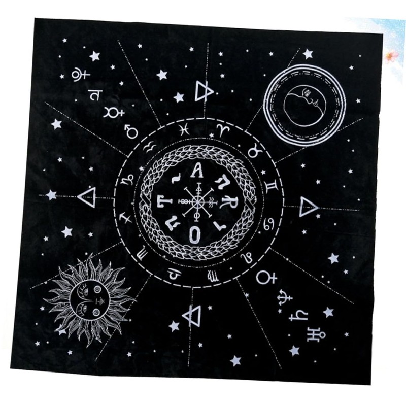 BIUDECO Divination Cards Tablecloth Lightweight Pagan Altar Cloth for Home