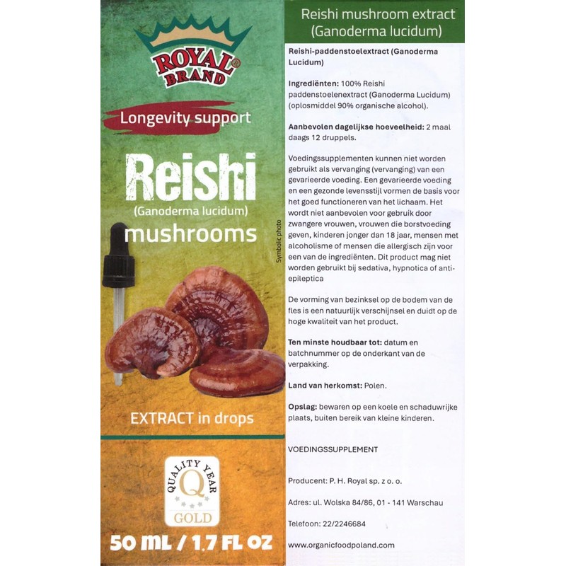 Reishi Mushroom Supplement/Our Reishi Mushroom Extract Promotes Longevity / Reishi