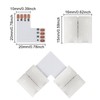 5Pcs 4 Pins LED Strip Light Connector 10mm/0.39in Wide L