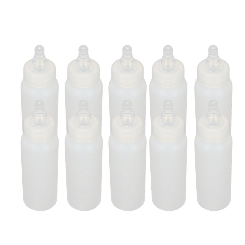 10pcs Small Animal Feeding Bottle Soft Silicone Nipple Thickened Pet
