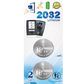 Key FOB Battery fits 2014-2021 for Acura ILX MDX RDX RLX TLX Smart Key Remote Keyless Fob for FCC ID: ACJ932HK1210A, A2C32523200, A2C30399700, KR5V1X (2 Pack CR2032)