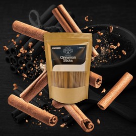 Ceylon Spice Craft Organic Cinnamon Sticks, C4 Grade, 10-Inch Cut, 120g (4.2 oz) – Premium Quality Whole Cinnamon, Freshly Harvested for Baking, Tea, Coffee, Curries & Desserts, 100% Natural & Gluten-Free, Aromatic Cinnamon Sticks in Resealable Pouch