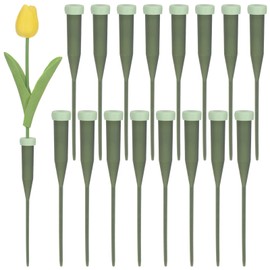 M METERXITY 100-Pack Floral Water Tubes, 5.7 Inch/ 14.5cm Plastic Floral Tubes with Rubber Caps for Flower Arrangements