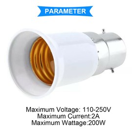 DKARDU 10 Pcs B22 to E27 Adapter Lamp Socket Converter Light Bulb Universal Base Converter Extension Socket Holder Bayonet to Screw Converter Holder with Pen Electric Tester