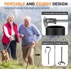 Homodoskey Adjustable Walking Cane with Offset Soft Cushioned Handle for