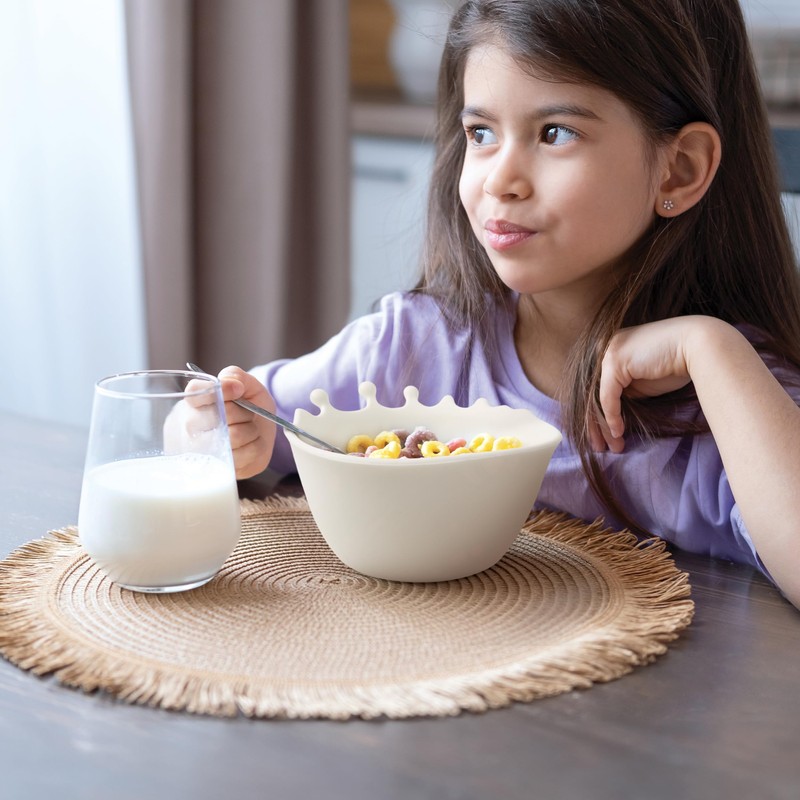 Genuine Fred SPILT MILK Cereal Bowl, Fun and Unique Design,