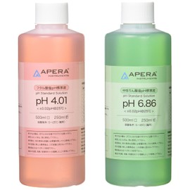 APERA Instruments pH Standard Solution Set, Colored Calibration Solution pH 4.01/6.86 fl oz (250 ml) Each