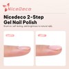 Nicedeco 2-Step Gel Nail Polish, Hema Free, Cruelty Free, High