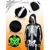 FancyFun Halloween Skeleton Costume for Men Glow in Dark Two-Sided