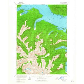 YellowMaps Sitka B 4 AK topo map, 1:63360 Scale, 15 X 15 Minute, Historical, 1951, Updated 1965, 20.9 x 17 in - Polypropylene
