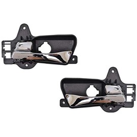 PT Auto Warehouse HY-2130M-RP - Interior Inner Inside Door Handle, Chrome - for Hatchback ONLY, Rear Left/Right Pair