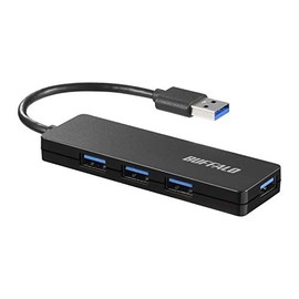 BUFFALO BSH4U120U3BK USB 3.0 4-Port Bus Power Hub, Black