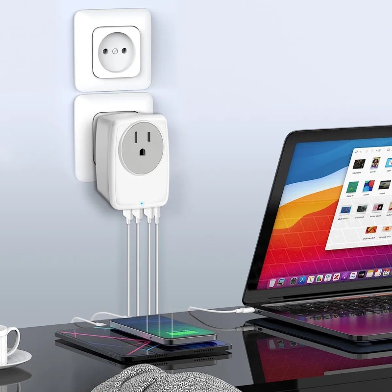 Adaptador De Enchufe Europeo De Viaje Adaptador De Clavija