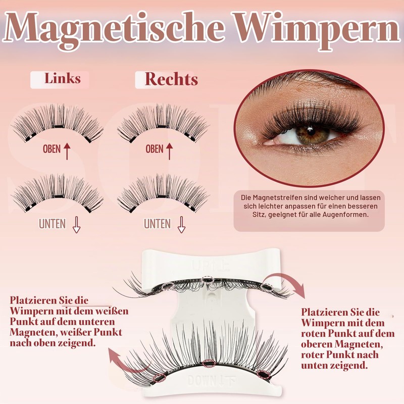 Higu clace Magnetic Eyelashes, Magnetic Eyelashes Without Eyeliner, Magnetic Eyelashes