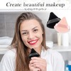 Patelai 2 Pcs Powder Puffs Triangle Makeup Sponge Velvet, Black,