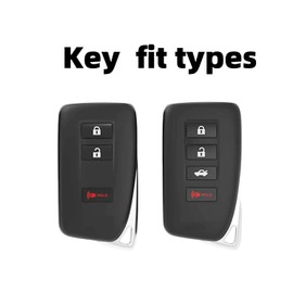 Heavy Key Fob Cover Case Protector for Lexus, Keychain, Accessories for Lexus ES300h ES350 GS350 GS450h IS200t IS300 IS350 LX570 NX200t NX300h RC350 RX350 RX450h (Model-B)