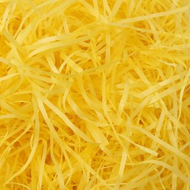 DIYASY Crinkle Cut Paper for Packaging,7 Oz Yellow Shredded Paper for Easter Basket Filler Craft Tissue Raffia for DIY Gift Box Packaging
