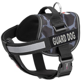 Dogline Unimax Dog Harness Vest with Guard Dog Patches Reflective No-Pull, Adjustable Straps, Breathable Neoprene for Medical, Service, Identification and Training Dogs Girth 36 to 46" Giraffe Gray