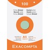 Exacompta 13658E Index Cards (205 q/sqm Cardboard, Wood-Free, DIN A5,