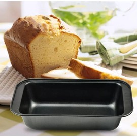 Moldes para Pan de Caja, 19 x 12 x 7 cm, Antiadherente, Negro, Set de 2 Piezas
