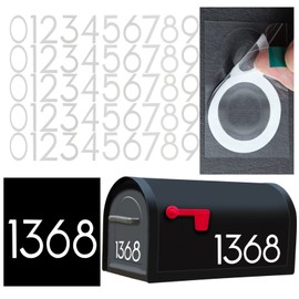 3 inch Reflective Mailbox Numbers for Outside, 5 Sets Number Stickers with Sticky Tabs for Easy Backing Peeling, Pre-cut for Effortless Align, Strong Self Adhesive Vinyl House Numbers for mailbox