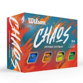 WILSON 2024 Chaos Golf Balls - 24 Balls, Multicolors | WILSON
