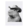 'Cowboy Capybara ' Temporary Tattoo - Water Resistant, Skin-Safe, Non-Toxic