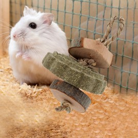 Mipcase Hamster Wooden Chew Toy Natural Molar Teething for Bunnies Pets Bite-Resistant Cage Decoration Promotes Healthy Chewing Behavior