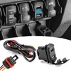 Wsays Dual USB Rocker Switch 12v Charger/Outlet with LED Voltmeter