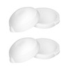 QWORK Ceramic Crucible Bowl, 4 Pcs Quartz Melting Dishes Pot