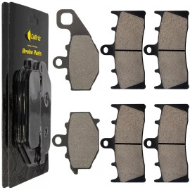 Caltric Front & Rear Brake Pads for Kawasaki ZX600 Ninja ZX6R ZX-6R 1998-2002 Front Rear