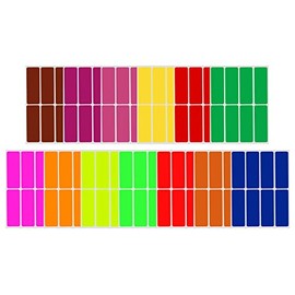 Royal Green Colored Label Sticker Rectangle in 13 Colors 1 x 3 inch writable Labels - 104 Pack