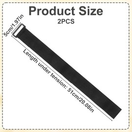 2PCS Ellipse Leg Exerciser Pedal Strap, Adjustable Strap (20x2 Inch)