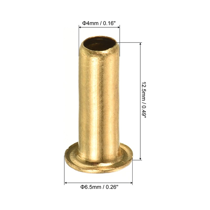 PATIKIL 4mm ID 6.5mm OD Tube Brass Compression Fittings, 5