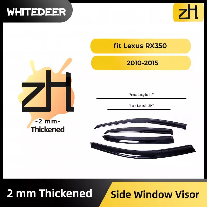 zh Fits Lexus RX350 2010-2015 Side Window Visor Sun Rain