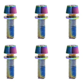 DADADEFEIJI 6 Pcs M6*18mm Bicycle Stem Bolts Bike Brake Screws Bicycle Disc Brake Clamp Set Screw for Mountain Bike Mtb Stem Bolts