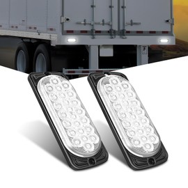 Nilight 5.5 Inch Aluminum Housing Tail Light 2 PCS 24 LED White Back Up Reverse Marker Light Surface Mount IP67 Waterproof for 10-30V RV Camper Trailer Truck Bus Boat