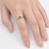 Heart Simulated Black Onyx Promise Ring New .925 Sterling Silver