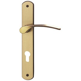 ALPERTEC Door Fittings Amos - Burnished Brass for FRONT DOORS 32740073 PZ Door Handle Set Door Fittings Door Handle