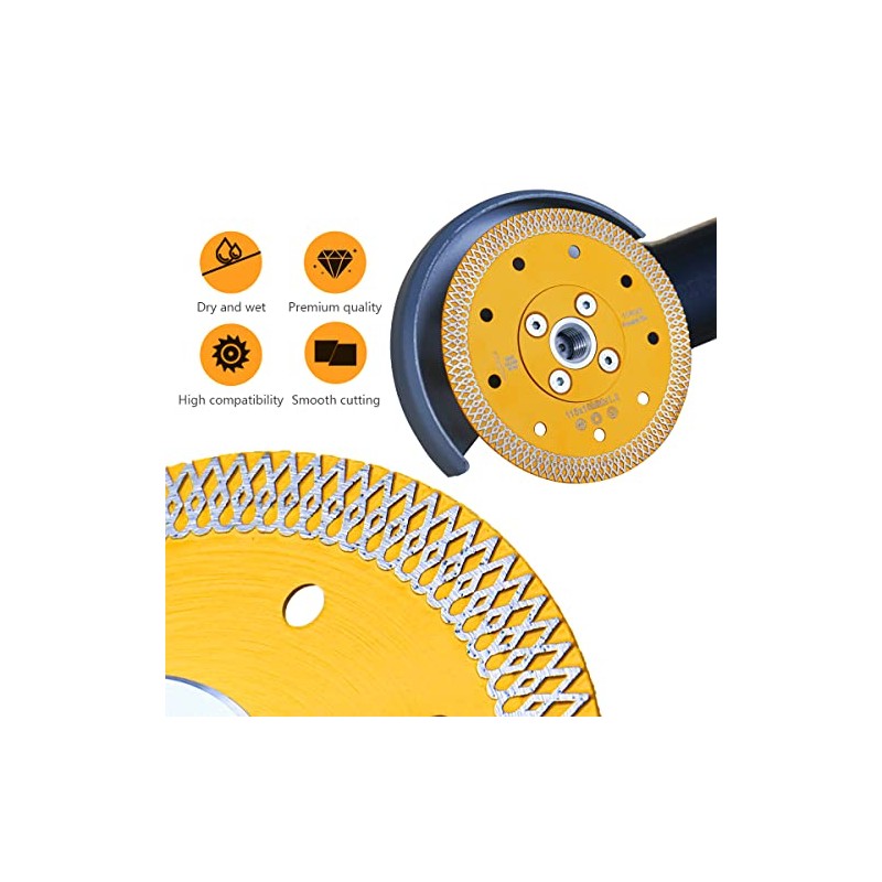 OSECH 4.5" Tile Saw Blade Diamond Cutting Blade with 5/8"-11
