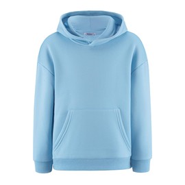 Arshiner Boys Hooded Sweatshirt Fleece Pullover Long Sleeve Warm Hoodies with Pocket for Kids 5-14 Years Light Blue